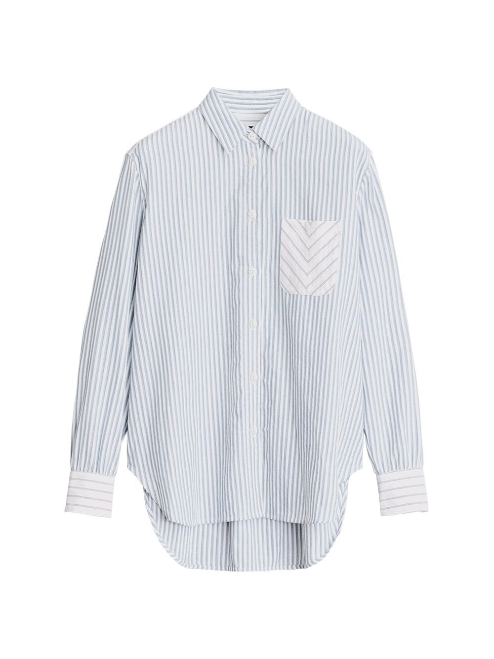 

Полосатая рубашка Maxine rag & bone, синий