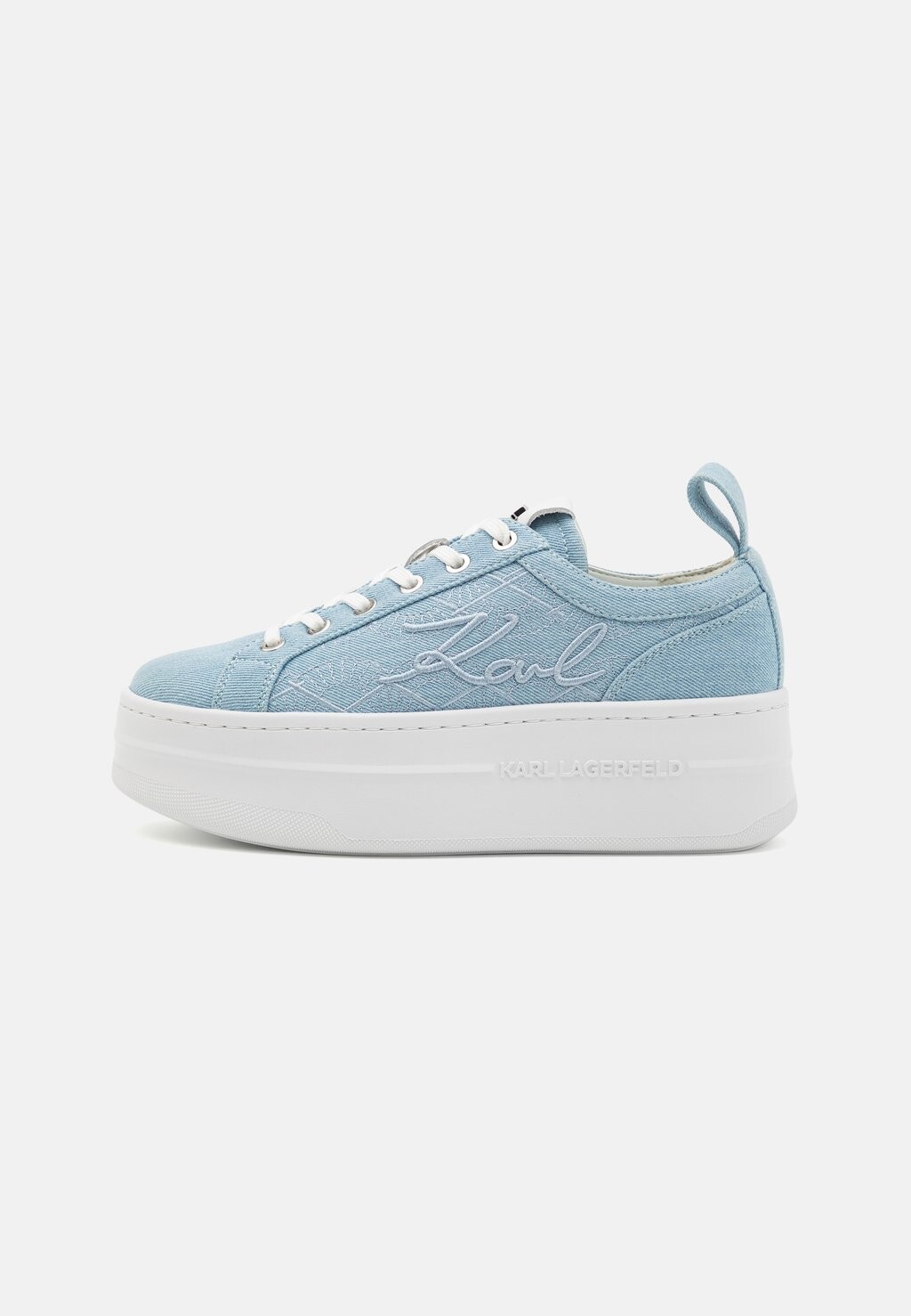 

Кроссовки низкие KOBO FAN EMBRO LACE KARL LAGERFELD, цвет light blue denim