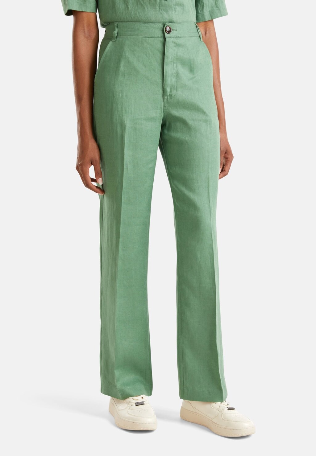 

Тканевые брюки STRAIGHT LEG United Colors of Benetton, зеленый