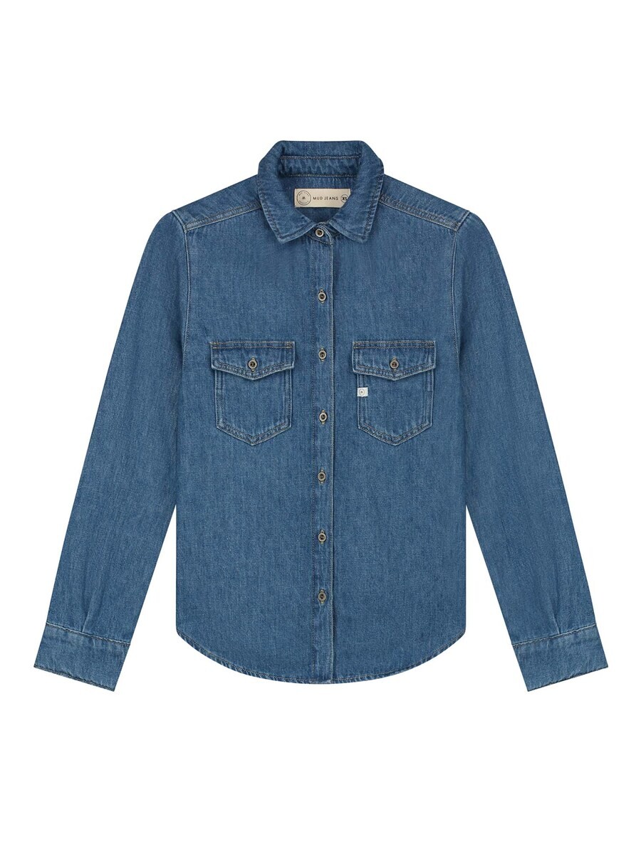 

Блуза MUD Jeans Blouse Shirley, синий