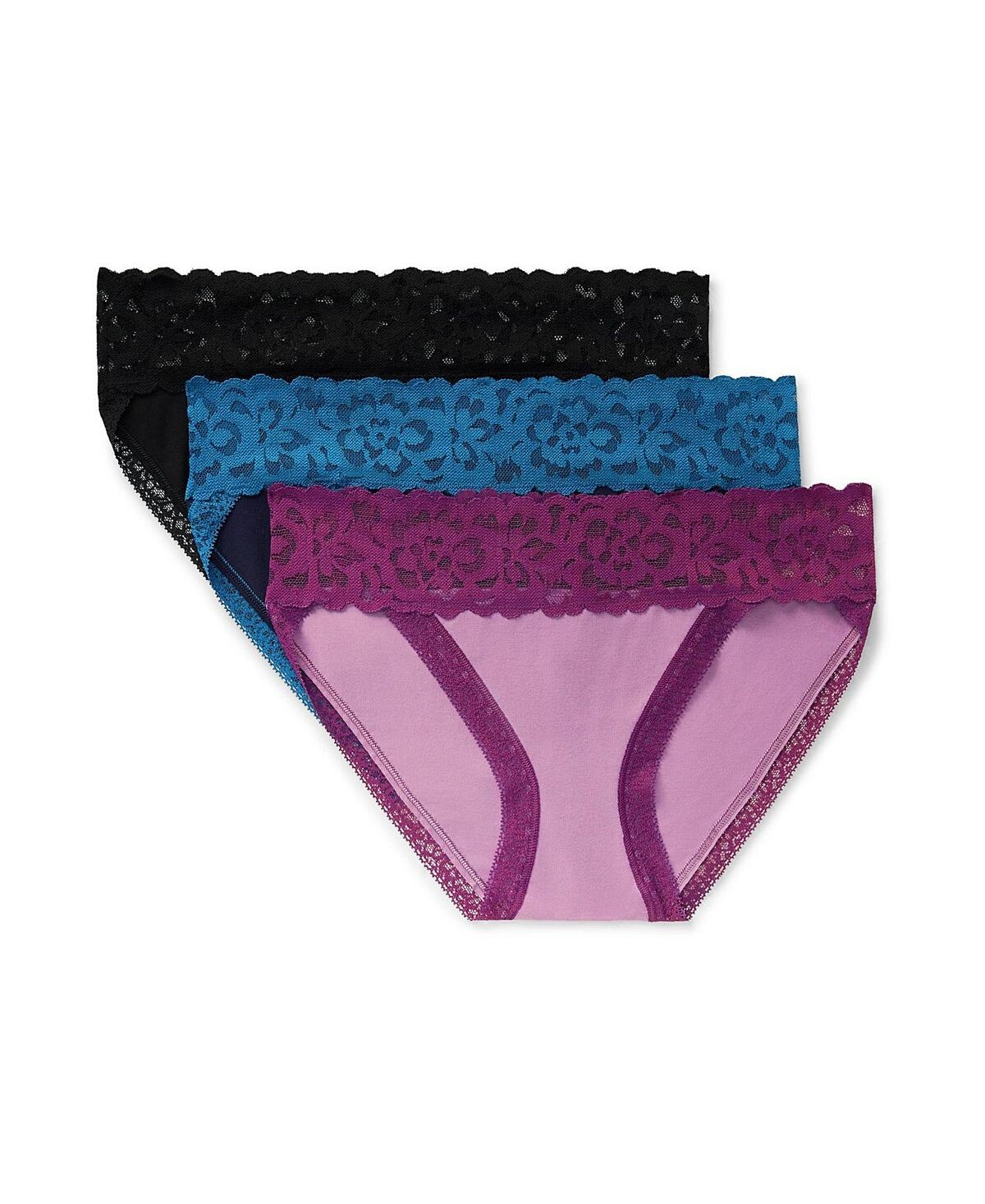 

Женские трусики бикини больших размеров Joanie Cotton Pack Adore Me, черный