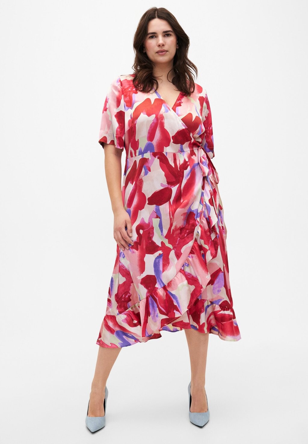 

Дневное платье WRAP WITH PRINT Zizzi, красный