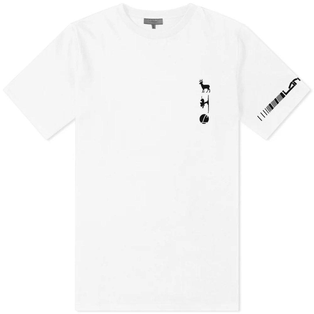 Белая футболка с логотипом Ski Placed Lanvin, белый футболка белая