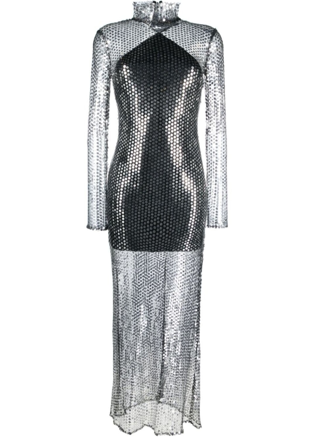 

Taller Marmo платье макси Tina с пайетками, серебристый
