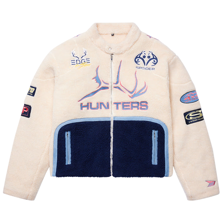 Куртка Sp5der Sherpa Hunter Moto 'Ecru/Navy', кремовый