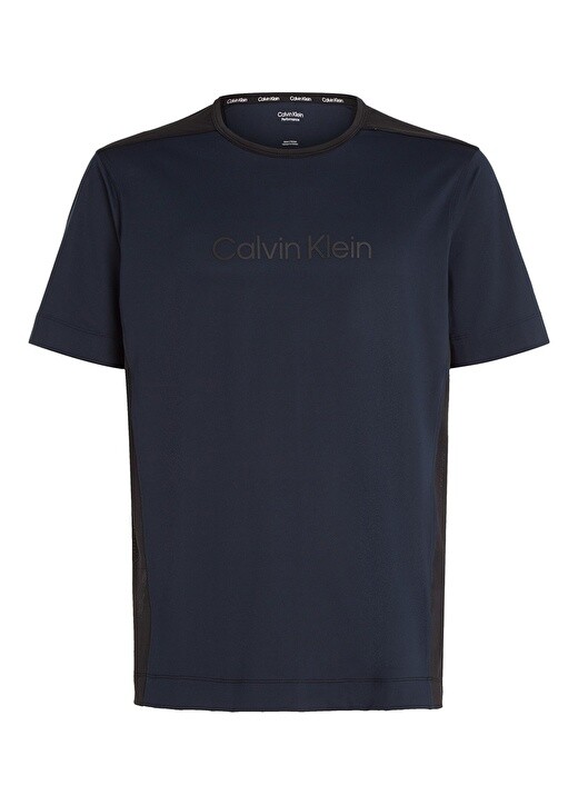 

Простая черная мужская футболка с круглым вырезом Calvin Klein, Черный