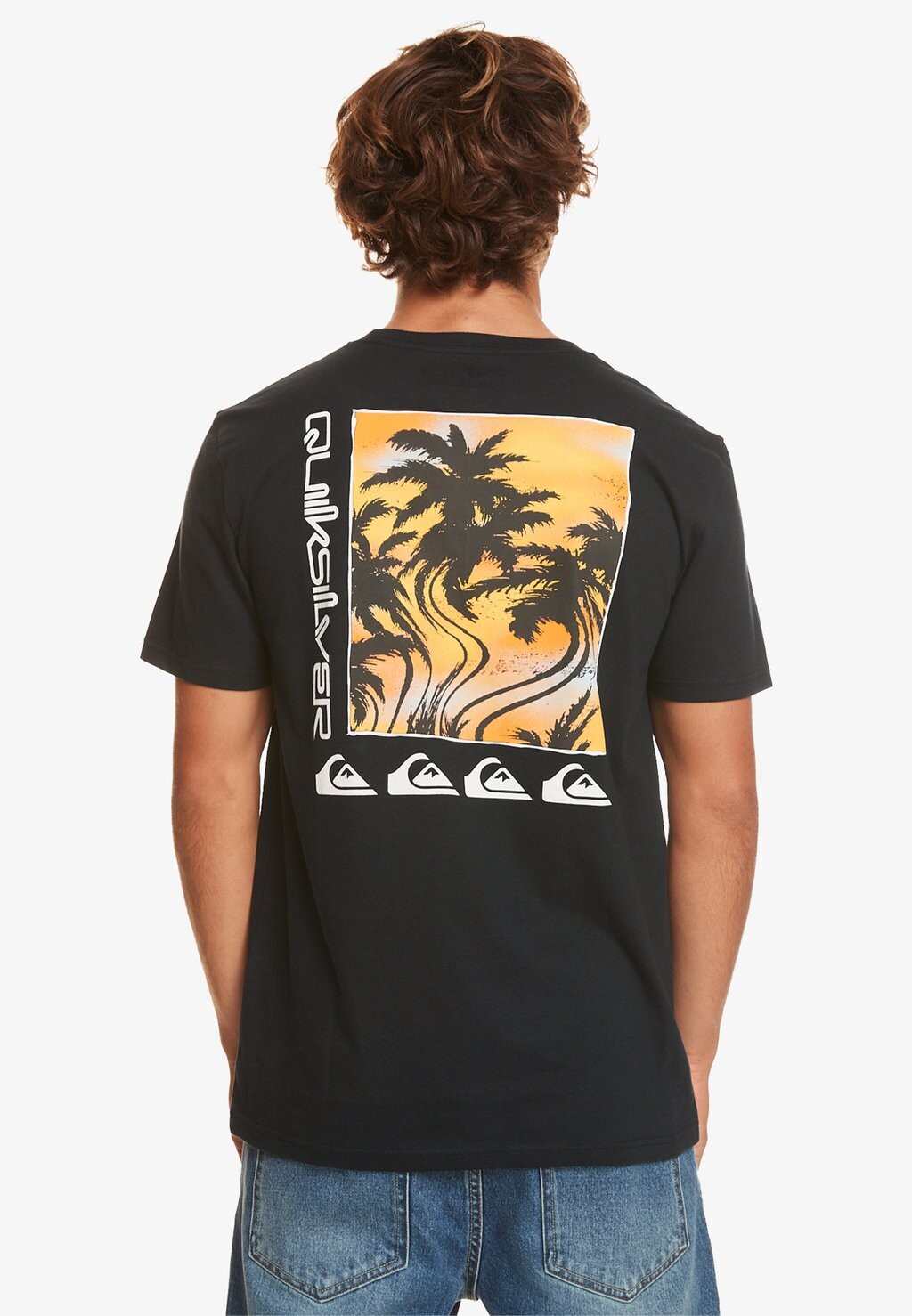 

Футболка с принтом Quiksilver, черный