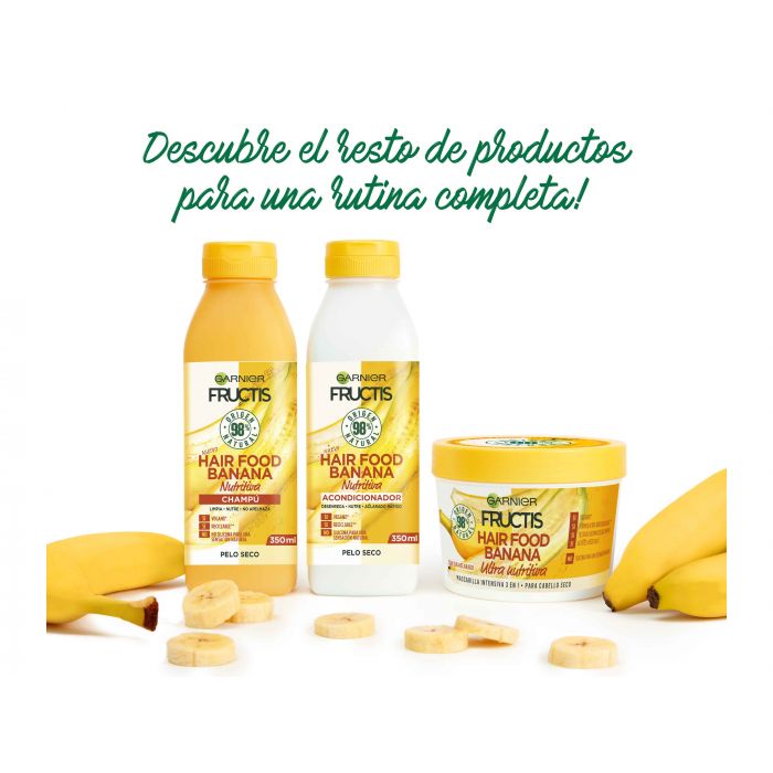 Кондиционер для волос Fructis Hair Food Banana Ultra Nutritiva Acondicionador Garnier, 350 ml