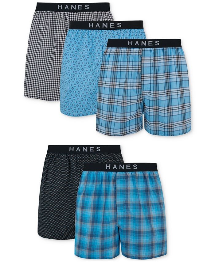 

Бонусный набор мужских тканых боксеров 5+1 Hanes, мультиколор