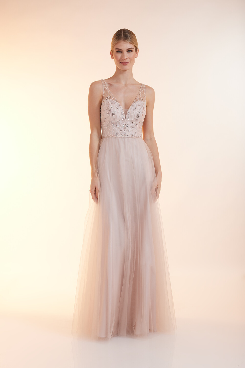 

Платье Unique Abend Sparkle Dress, цвет Safari Beige
