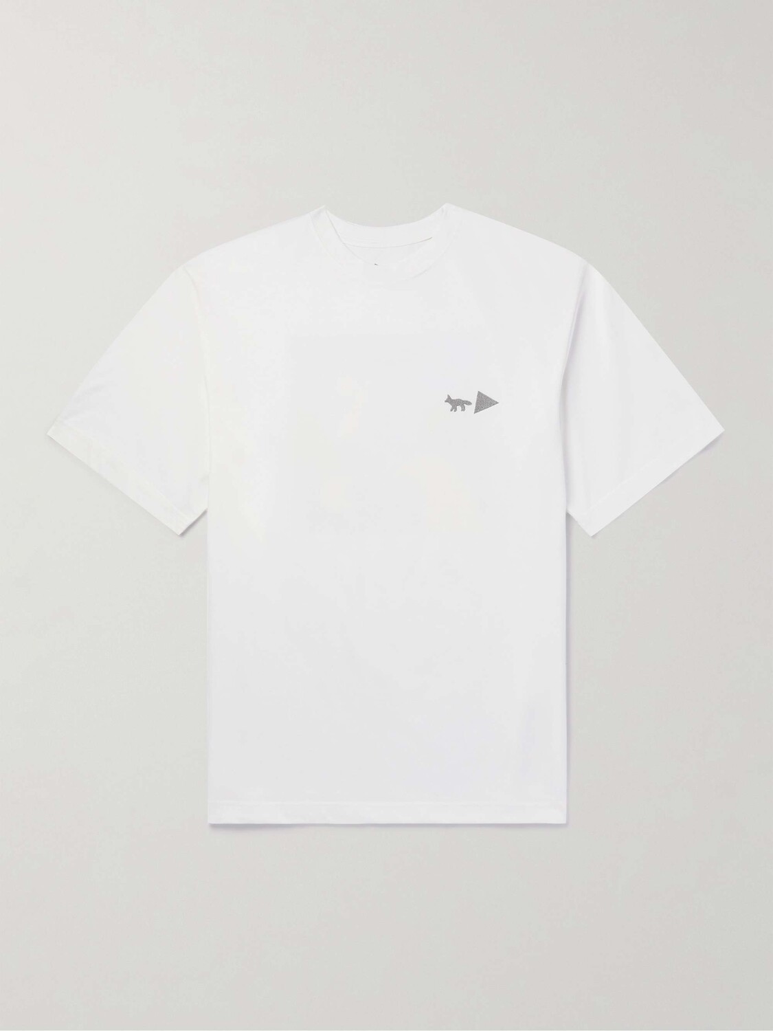

Футболка из джерси с вышитым логотипом Maison Kitsuné AND WANDER, белый