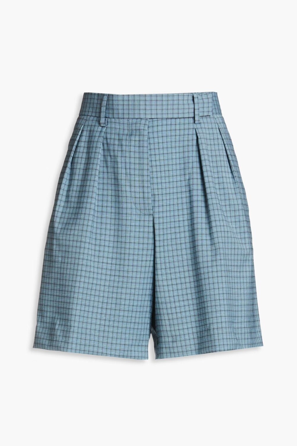 

Плиссированные шорты в клетку из смесовой шерсти Paul Smith, цвет Slate blue