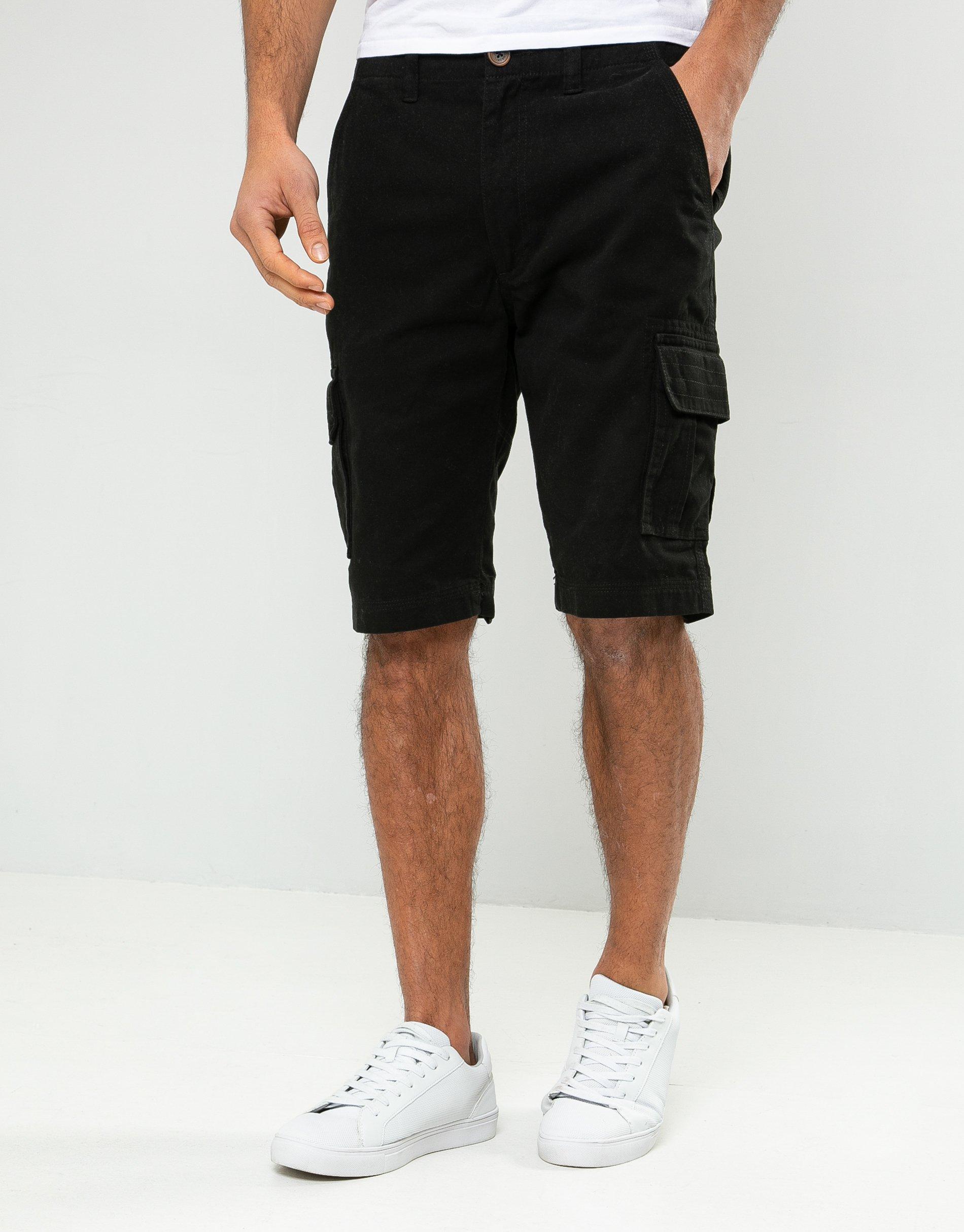 Хлопковые шорты карго 'Bute' Threadbare, черный фото