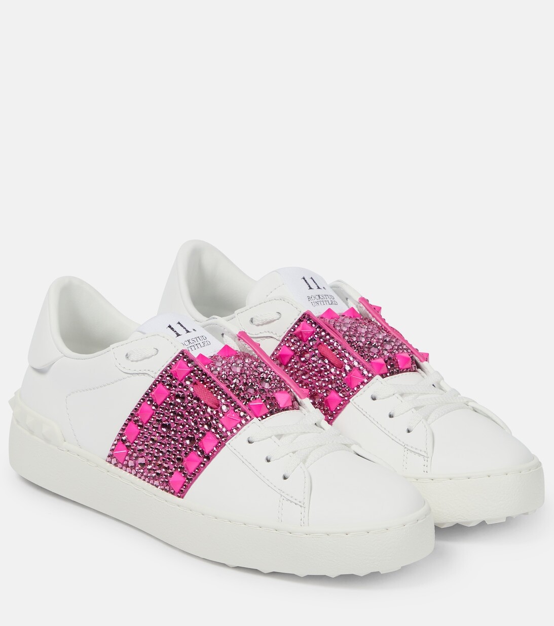 

Кеды Rockstud Untitled из кожи с декором Valentino Garavani, разноцветный