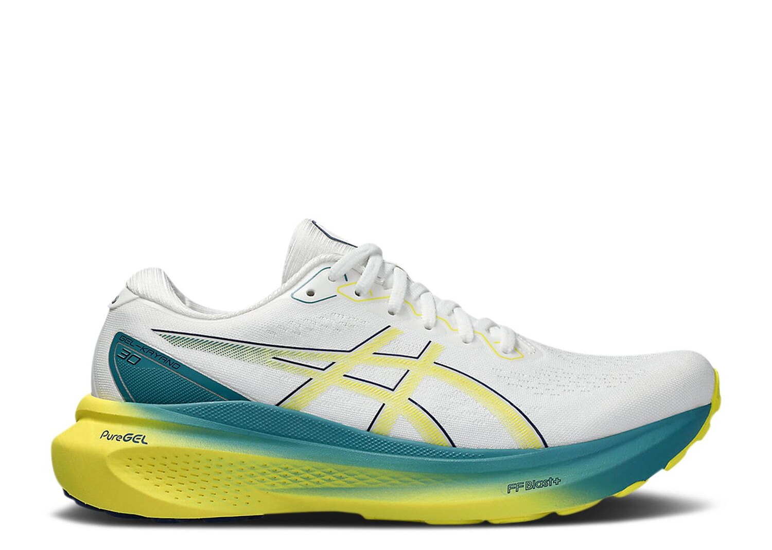 

Кроссовки ASICS Gel Kayano 30 'White Bright Yellow', белый