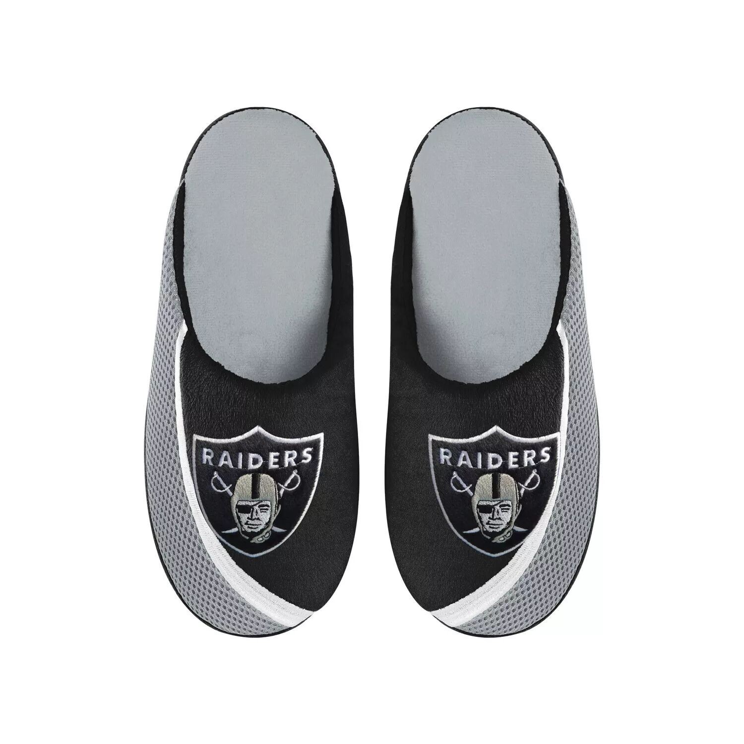

Мужские тапочки FOCO Las Vegas Raiders с цветным краем и большим логотипом