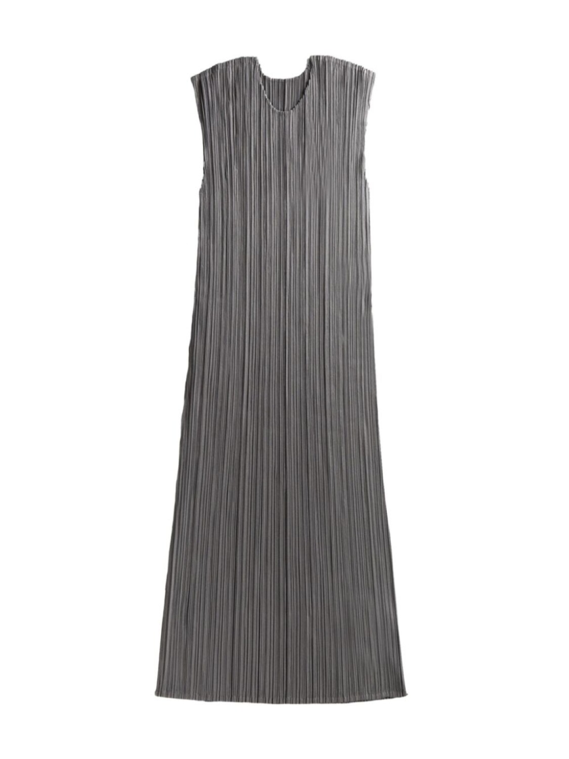 

Плиссированное платье миди Pleats Please Issey Miyake, серебряный