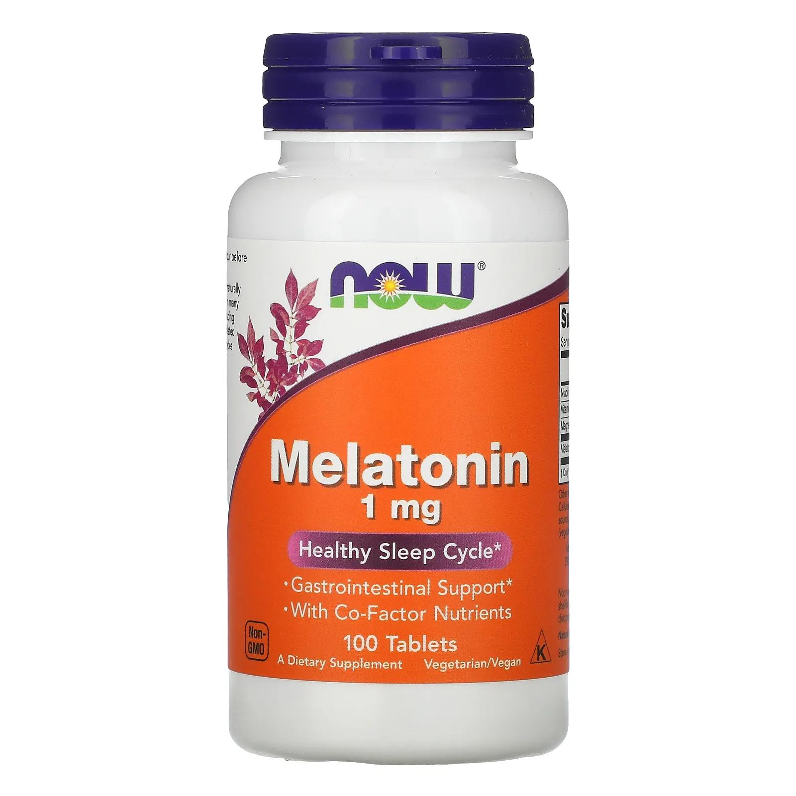 Now Foods Мелатонин 1 мг 100 таблеток now foods b 1 100 мг 100 таблеток