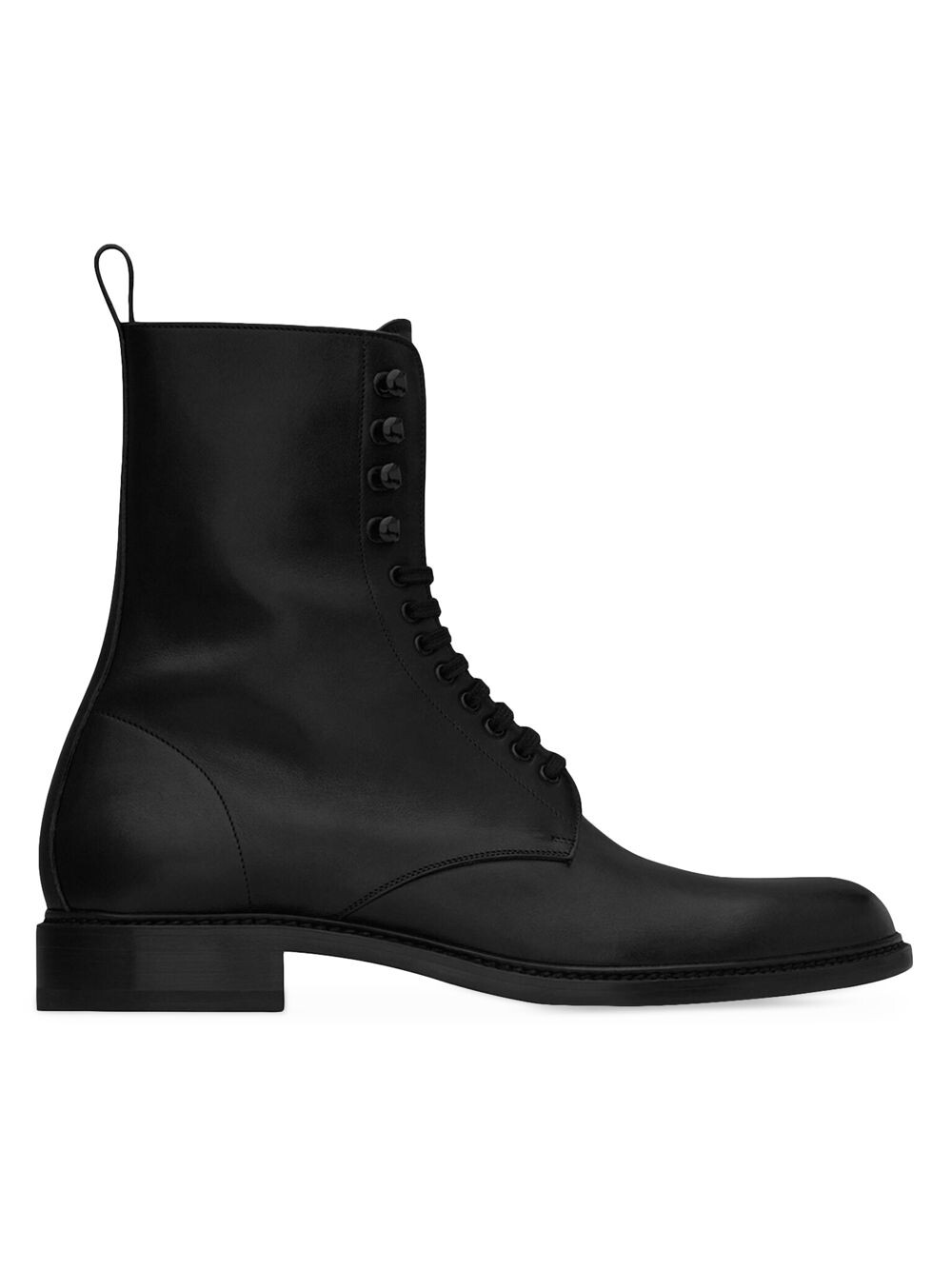 

Армейские ботинки на шнуровке из матовой кожи Saint Laurent, неро