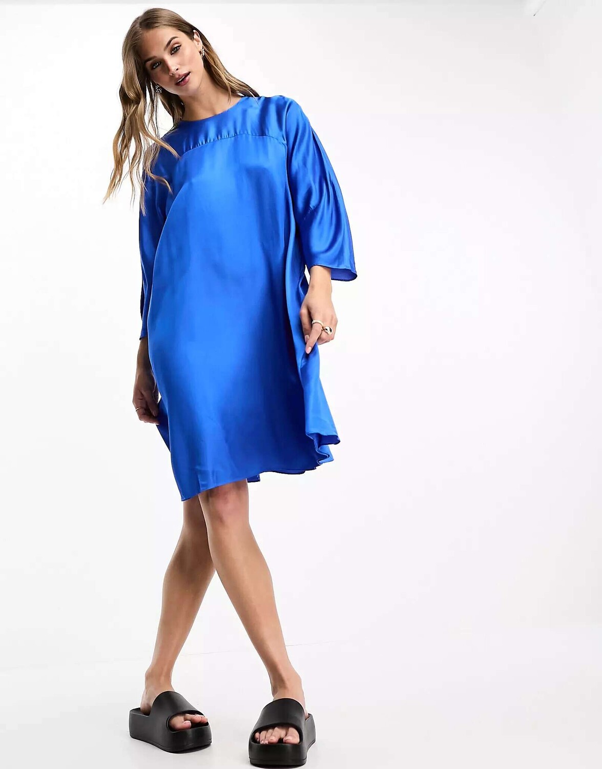 

Атласное мини-платье InWear Kanta ярко-синего цвета In Wear, Синий