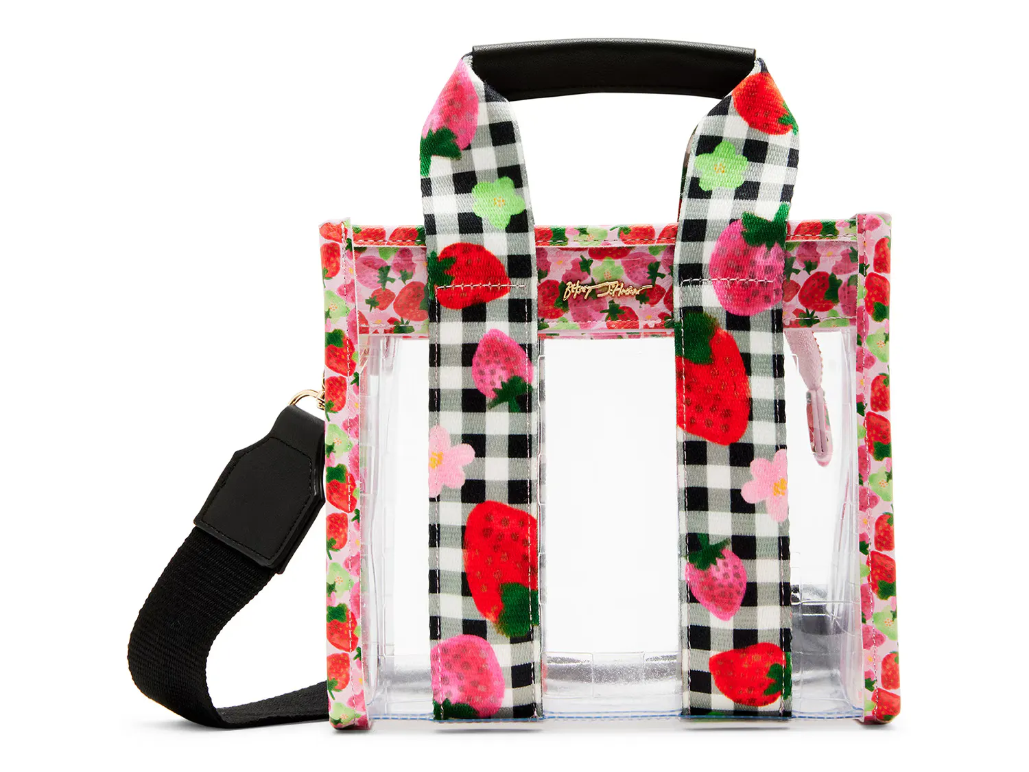 

Ягодная сумка Betsey Johnson, цвет clear_multicolorplaid_strawberry