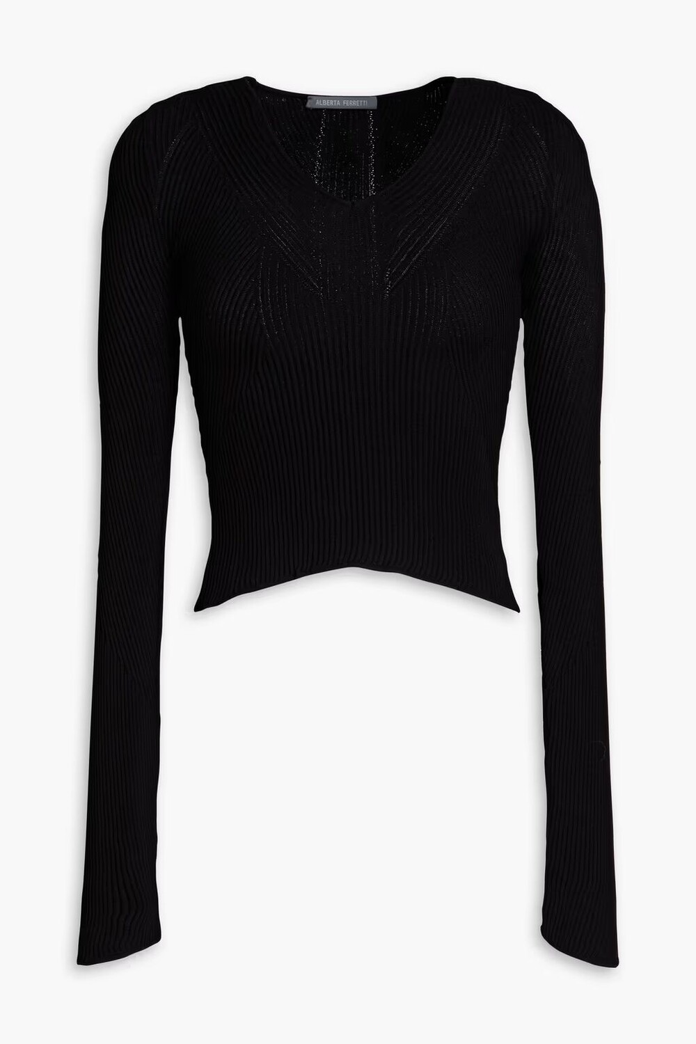 

Свитер рельефной вязки Alberta Ferretti, черный