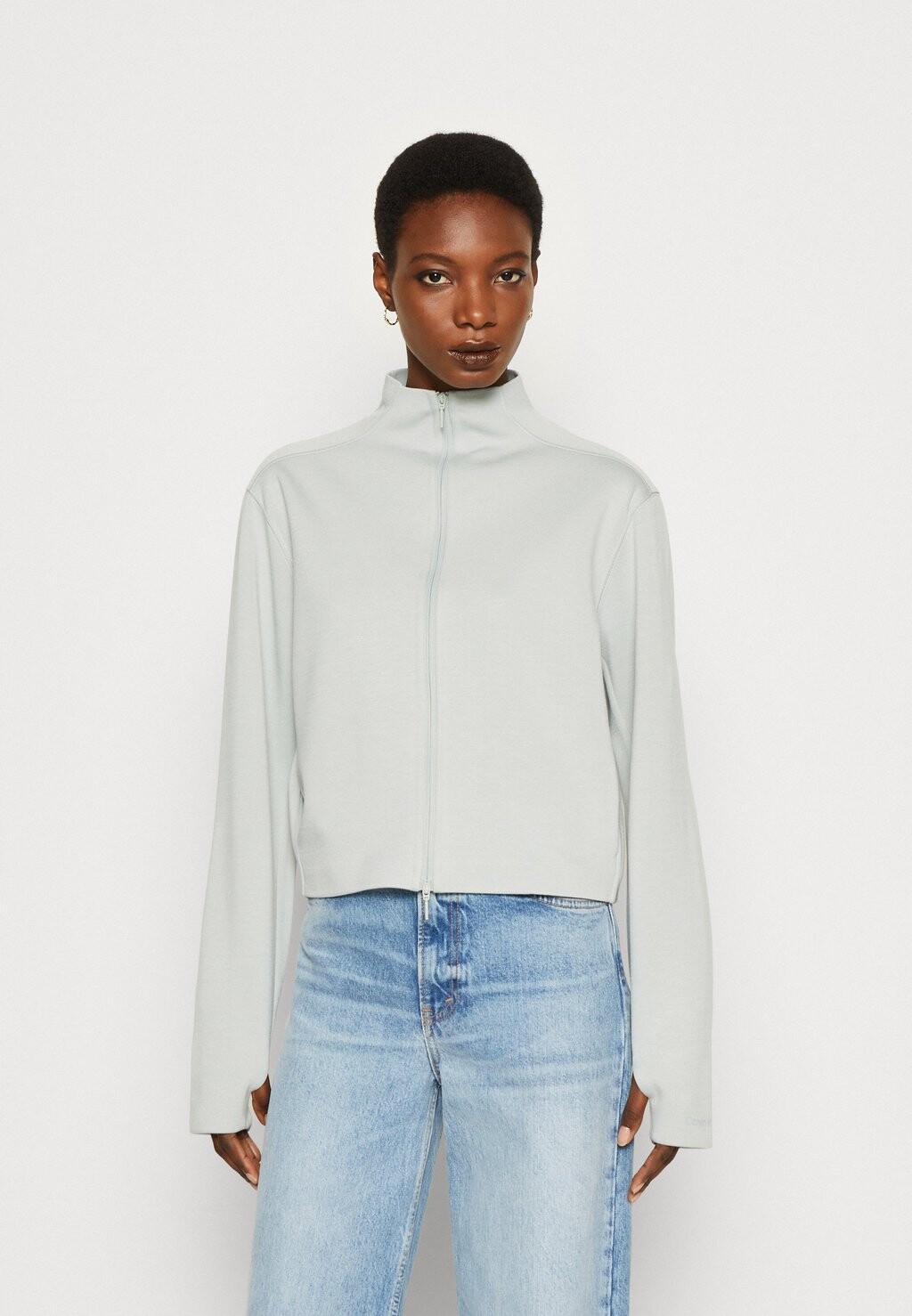 

Толстовка Calvin Klein Tailored Zip Through, светло-голубой, Синий
