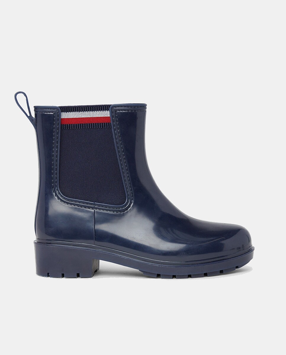 

Женские резиновые резиновые сапоги на зубчатой подошве. Tommy Hilfiger, синий