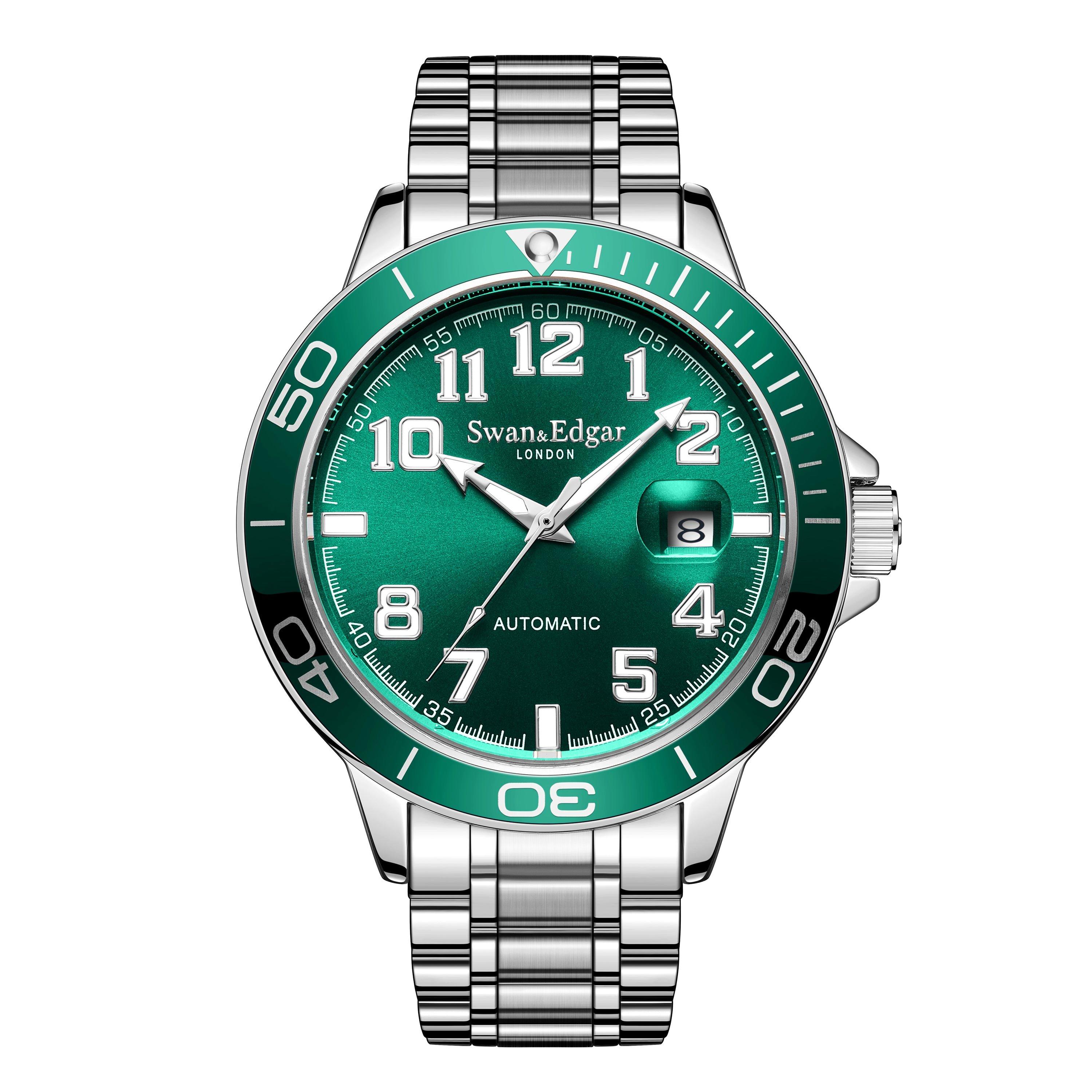 Автоматические часы Conquest ручной сборки Swan & Edgar ограниченной серии, зеленый мужские часы rhythm automatic a1104l01