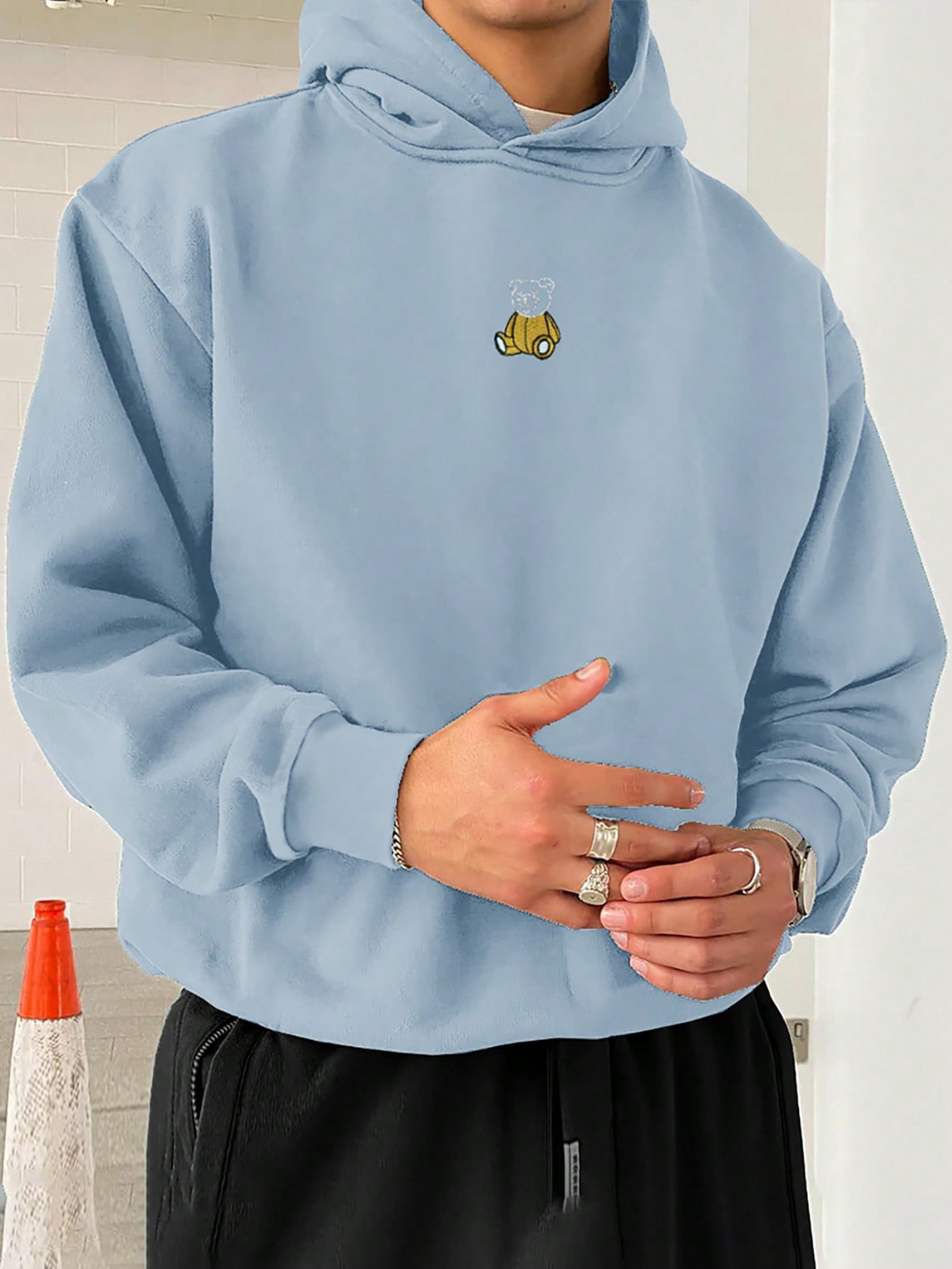 Мужская толстовка с капюшоном Manfinity Hypemode, голубые