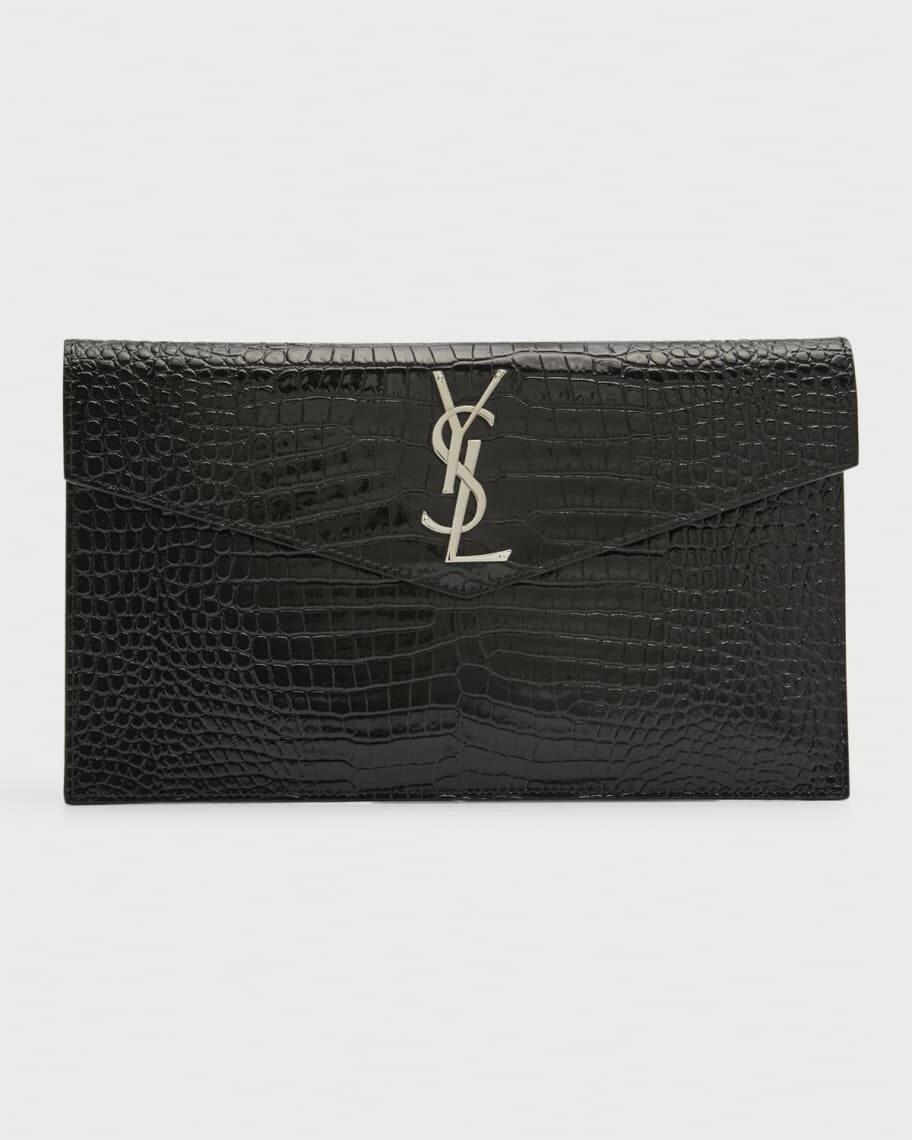 

Сумка Uptown с тиснением под крокодила Saint Laurent