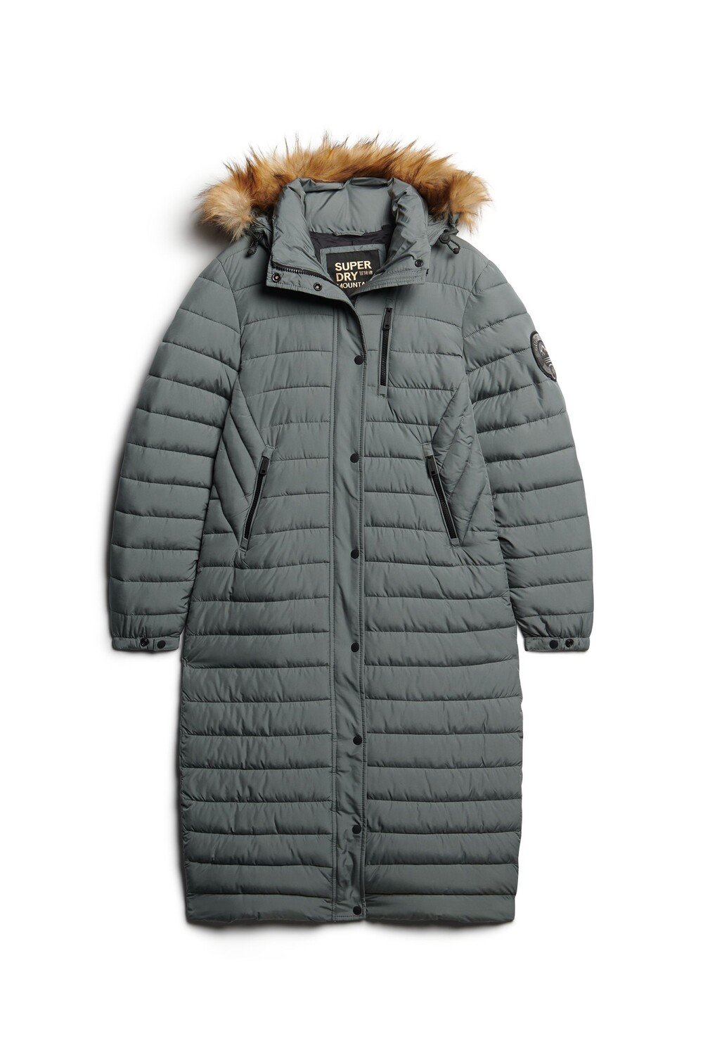 

Длинный крой Fuji с капюшоном Superdry, зеленый