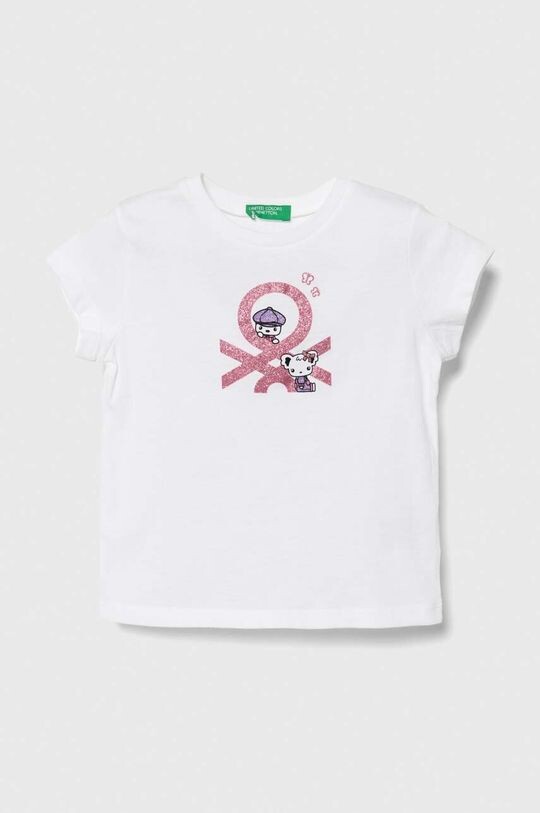 

Хлопковая футболка для детей United Colors of Benetton, белый