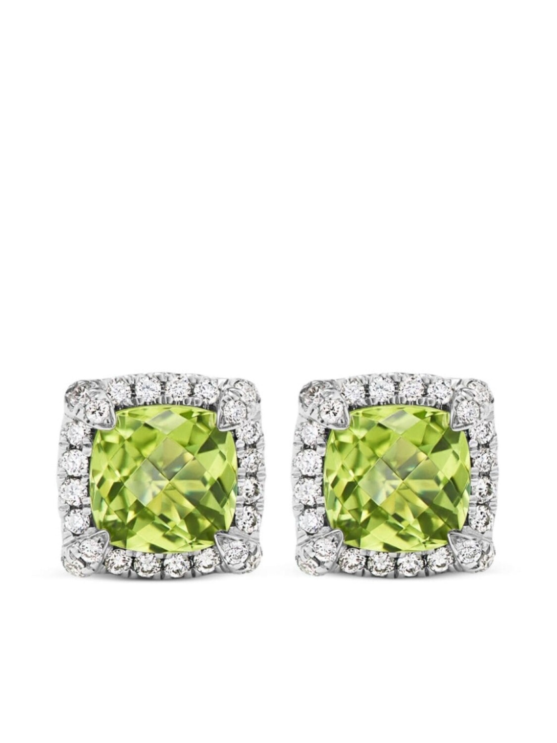 

Серебряные серьги Petite Chatelaine с перидотом и бриллиантами David Yurman, серебряный