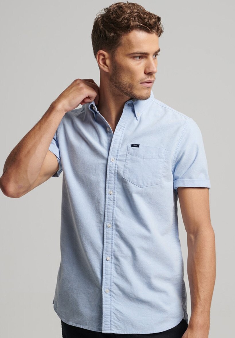 Рубашка OXFORD SHORT SLEEVE Superdry, цвет classic blue рубашка oxford short sleeve superdry розовый