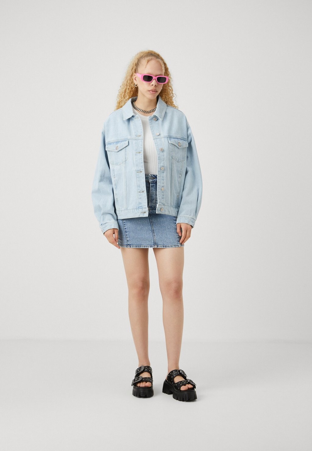 

Джинсовая куртка Onlpenny Frill Jacket ONLY, светло-голубой деним