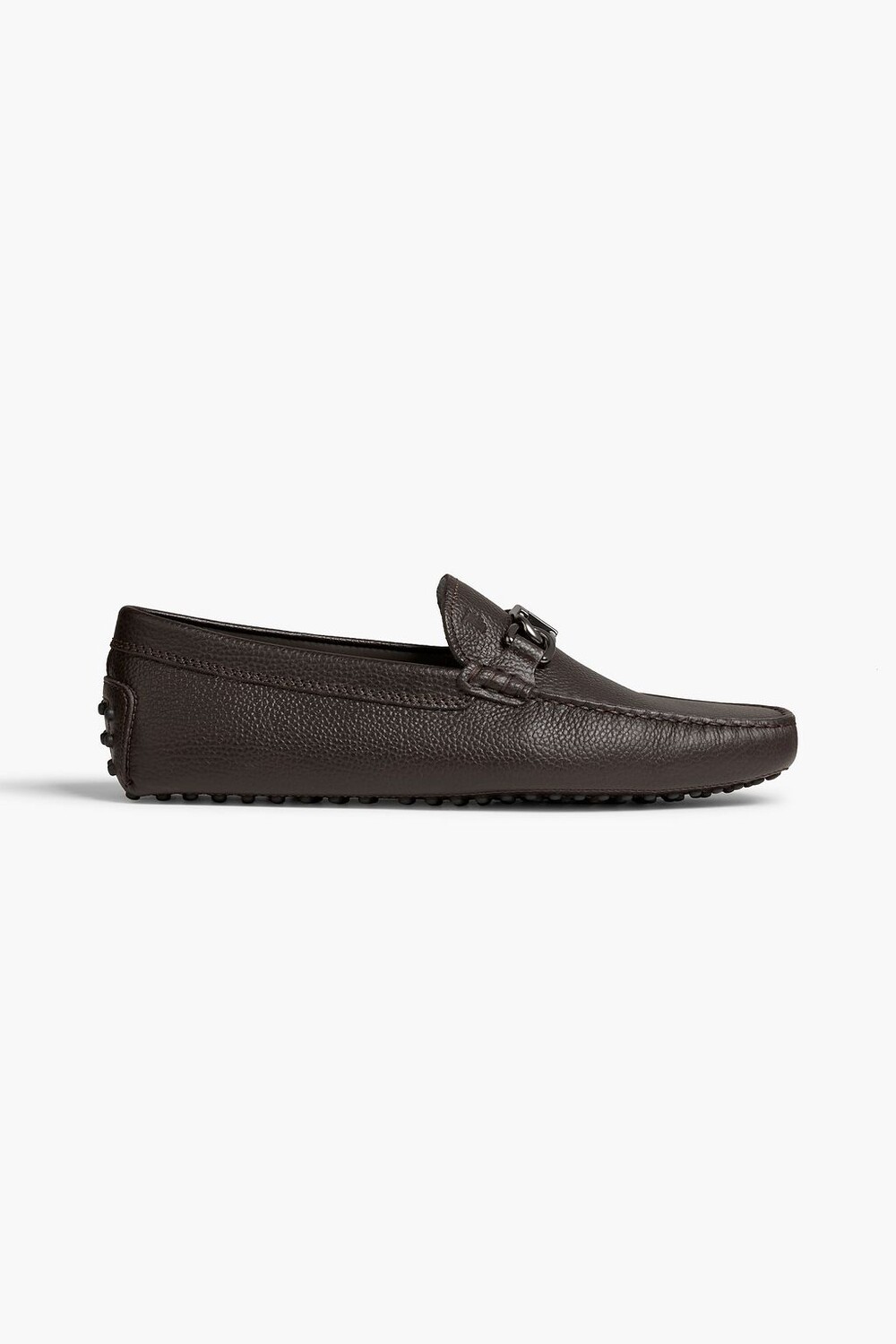 

Мокасины из шагреневой кожи с логотипом TOD'S, шоколад