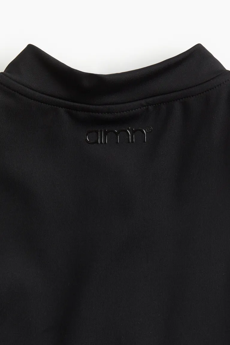

Моделирующий топ racer на молнии спереди H&M, черный