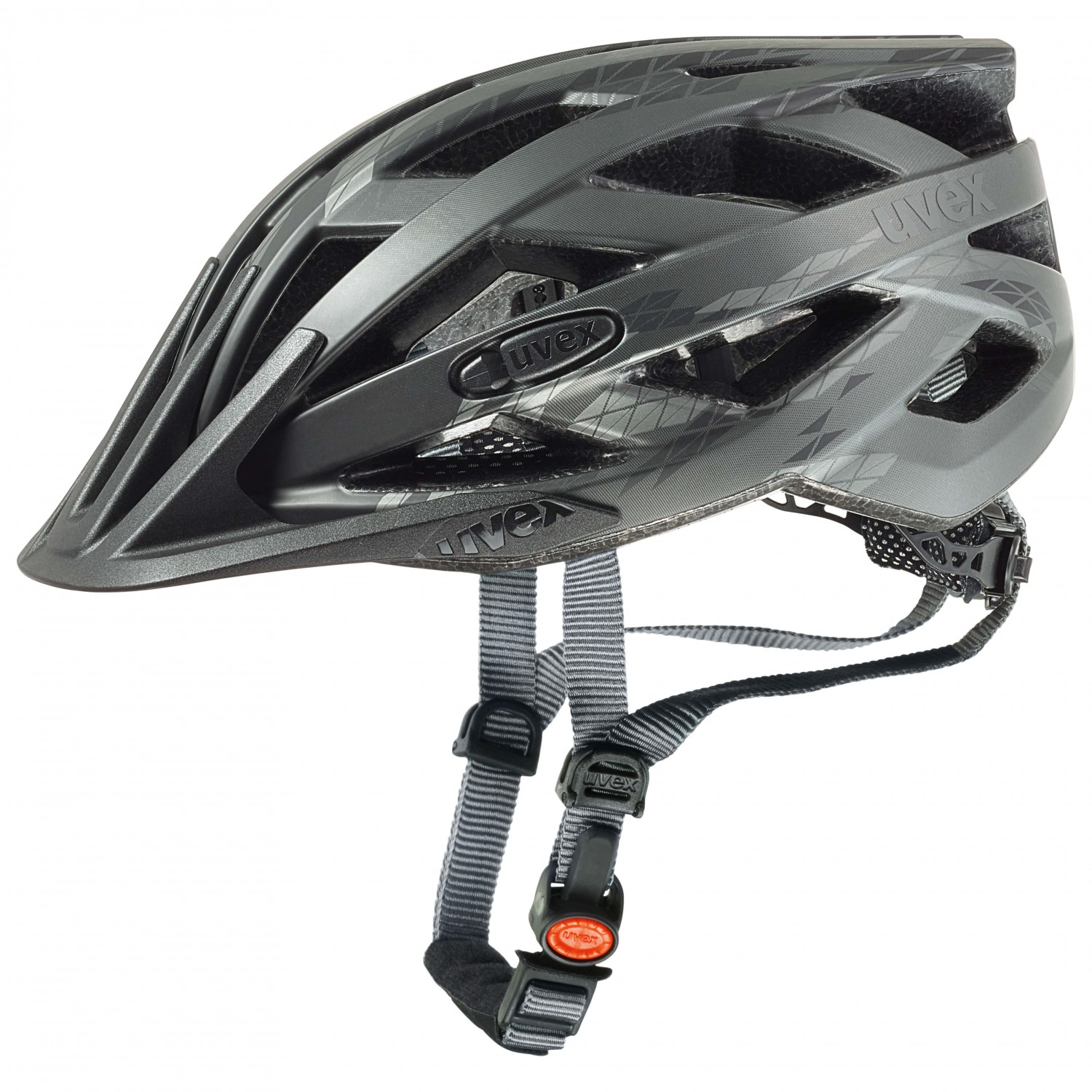 шлем велосипедный uvex i vo cc серый Велосипедный шлем Uvex I VO CC, цвет Black/Smoke Mat