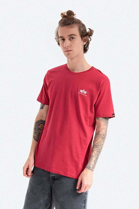 

Хлопковая футболка Alpha Industries, красный