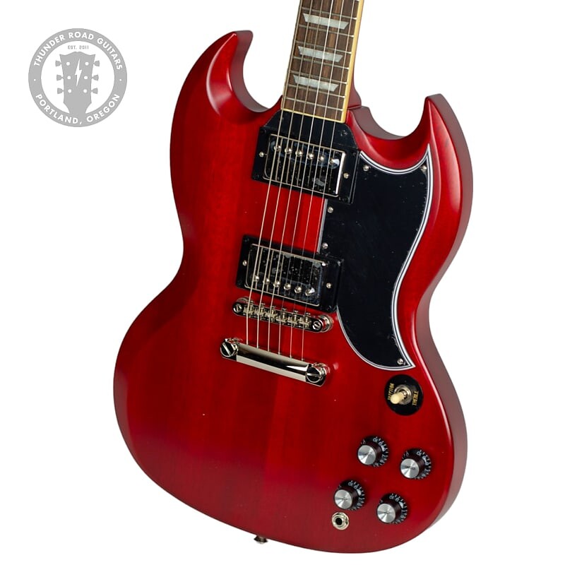 Электрогитара Epiphone 1961 Les Paul SG Standard Aged Sixties Cherry w/Gibson Pickups epiphone 1961 les paul sg standard aged 60s cherry электрогитара цвет вишневый в комплекте кейс