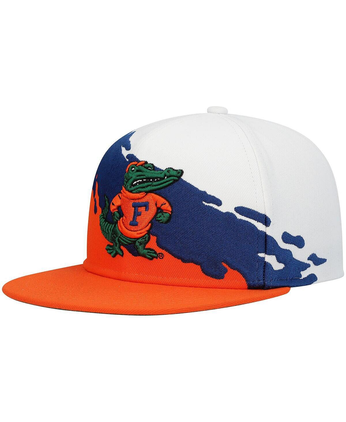 

Мужская оранжево-белая кепка Florida Gators Paintbrush Snapback Mitchell & Ness