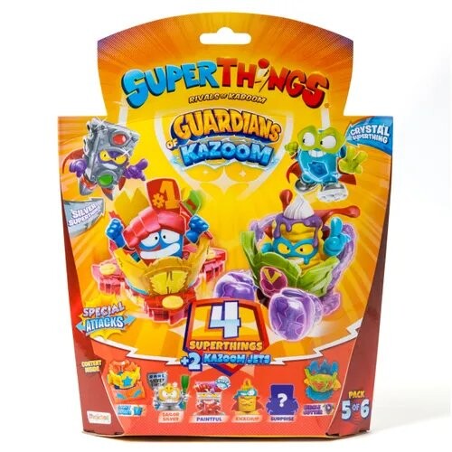 

Набор из 4 фигурок Super Things + 2 транспортных средств Guardians Of Kazoom S9 Pack5Of6 Magic Box
