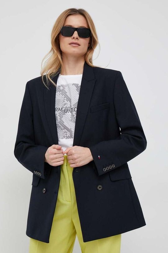 

Блейзер с добавлением шерсти Tommy Hilfiger, черный