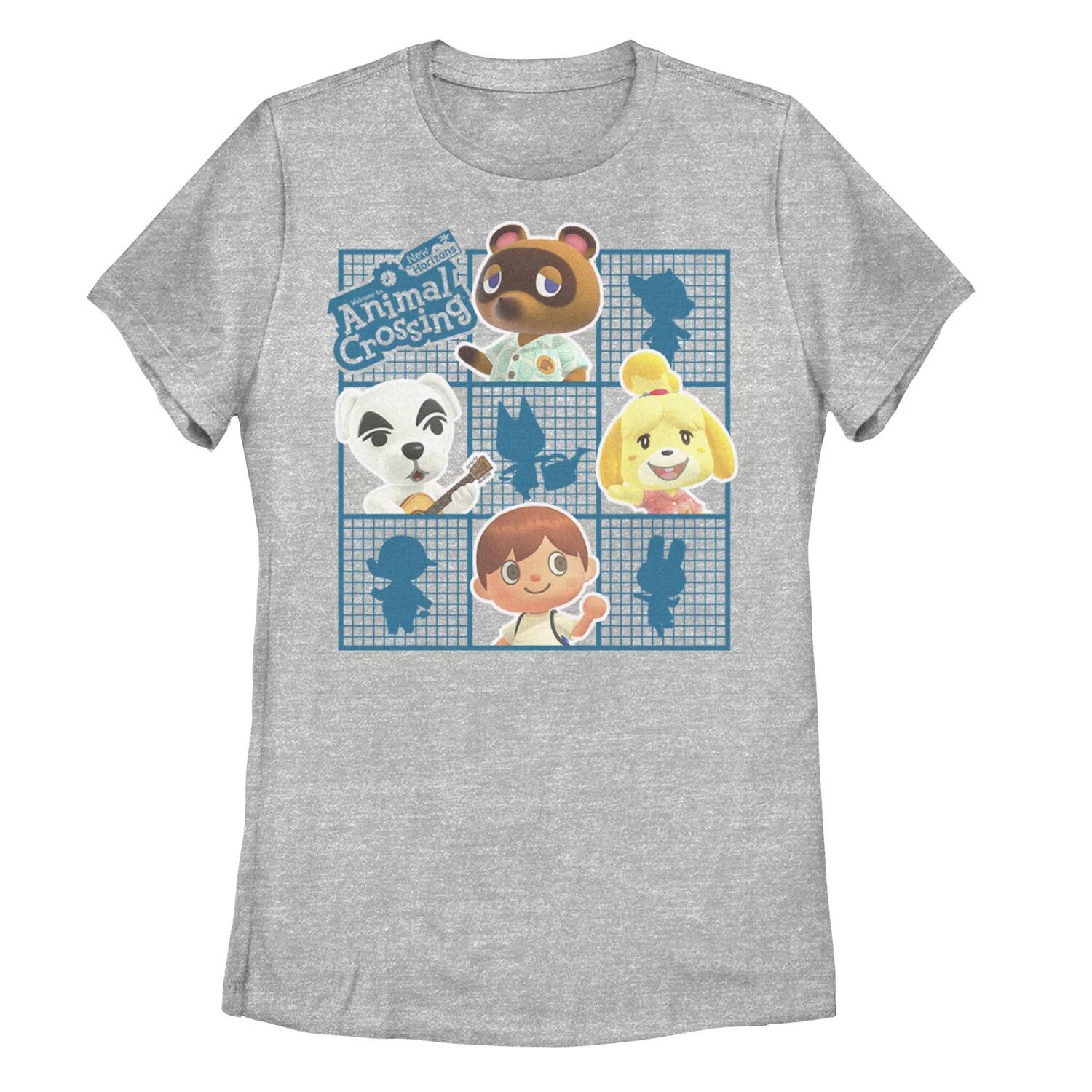 

Футболка с сеткой для юниоров Animal Crossing Group Shot Licensed Character