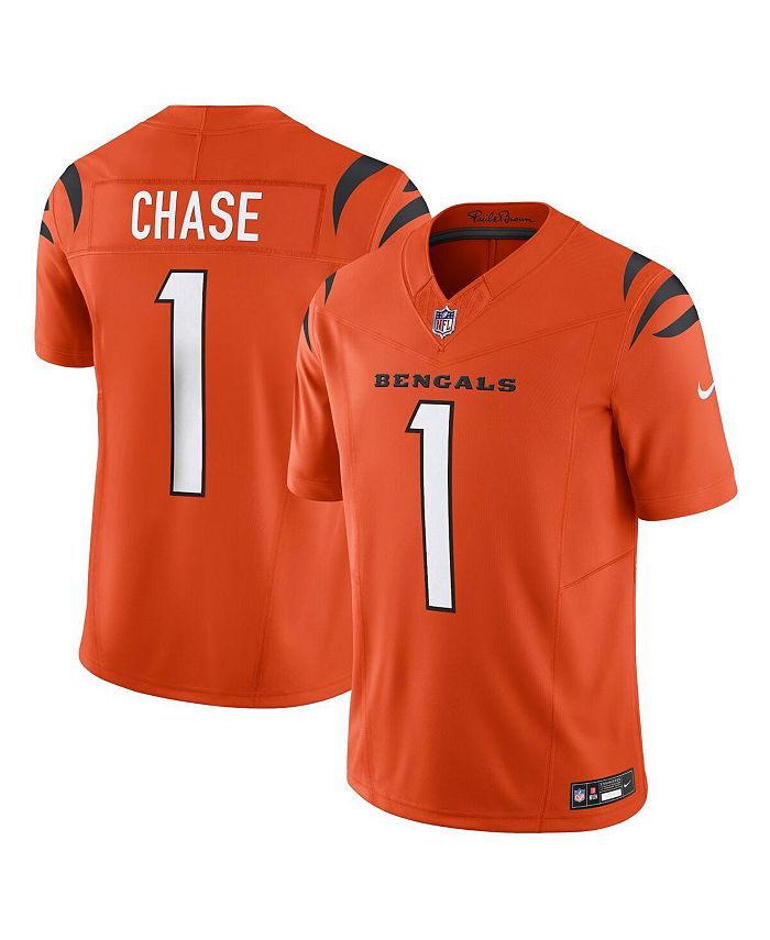 

Мужская майка Ja'Marr Chase Orange Cincinnati Bengals Vapor FUSE Limited Alternate 1 Nike, оранжевый