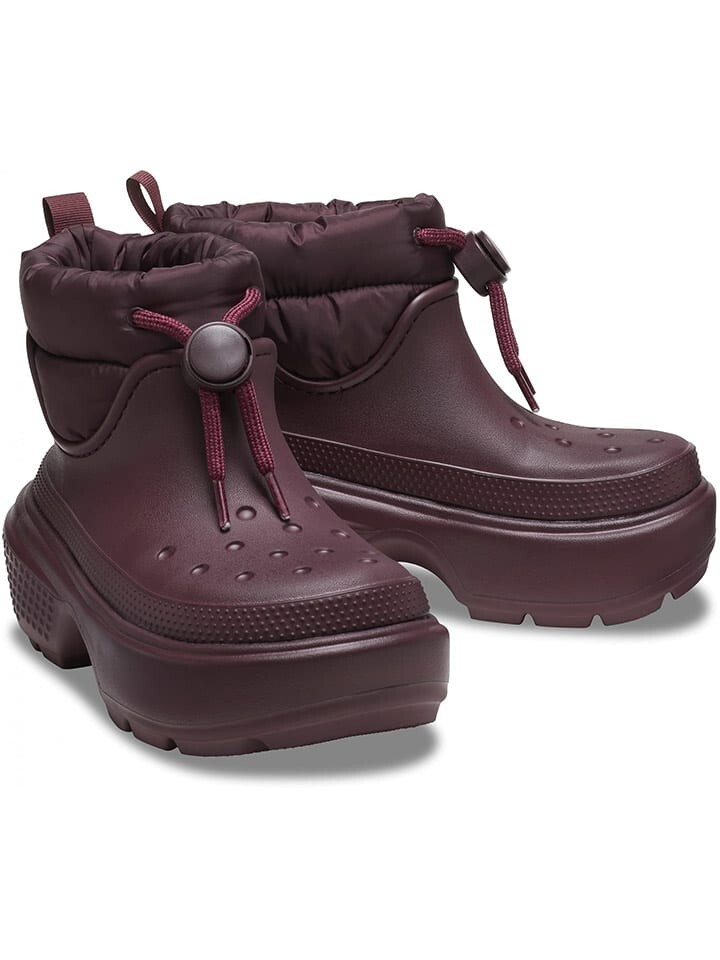 

Сапоги Crocs Winters Stomp Puff, бордо