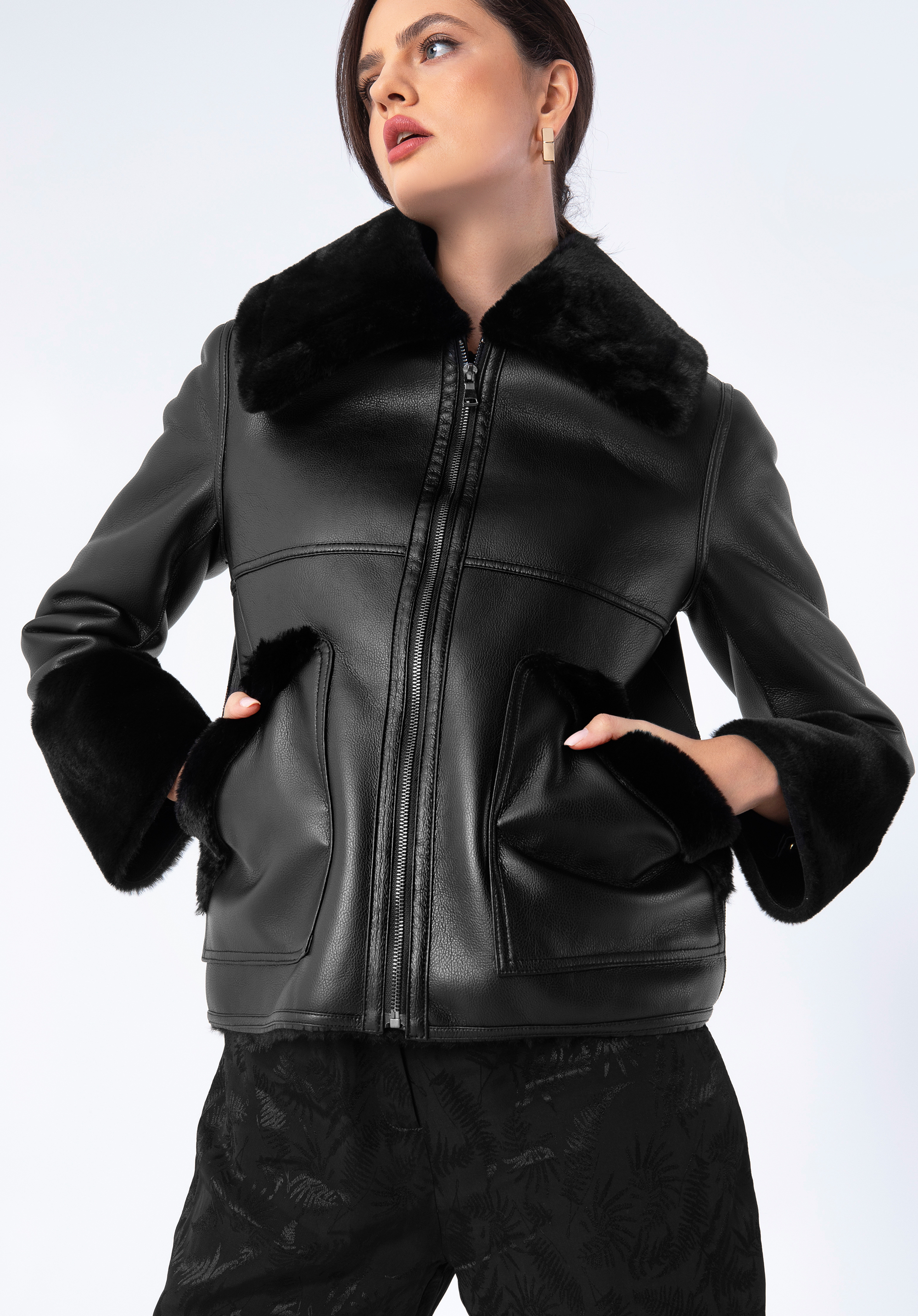 Кожаная куртка Wittchen Faux leather jacket, черный