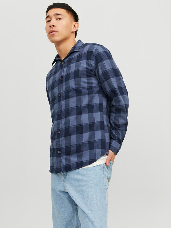 

Рубашка узкого кроя Jack&Jones, синий