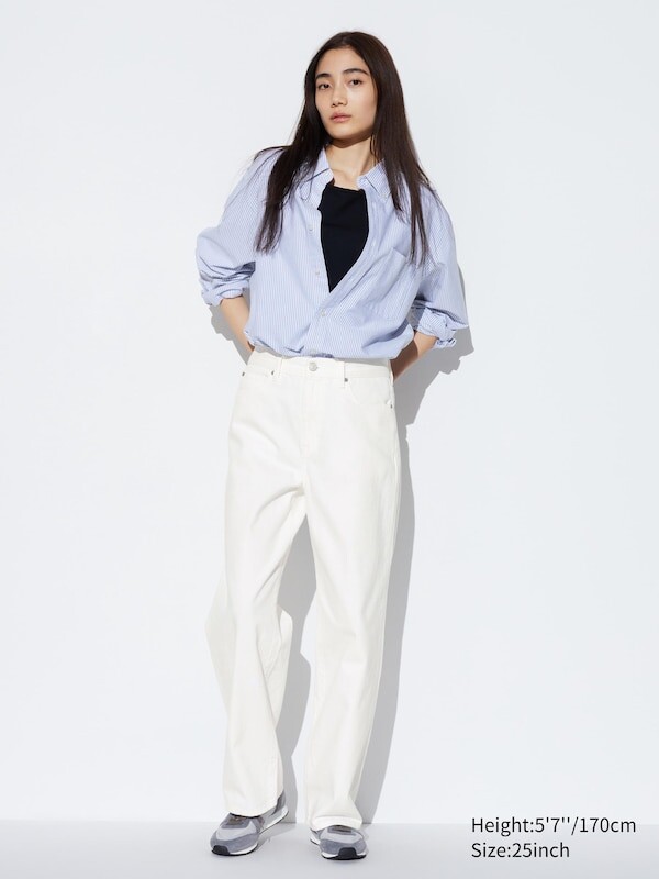 

Широкие прямые джинсы Uniqlo, белый